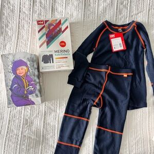 Helly Hansen Kids Matching Set - Navy and Orange